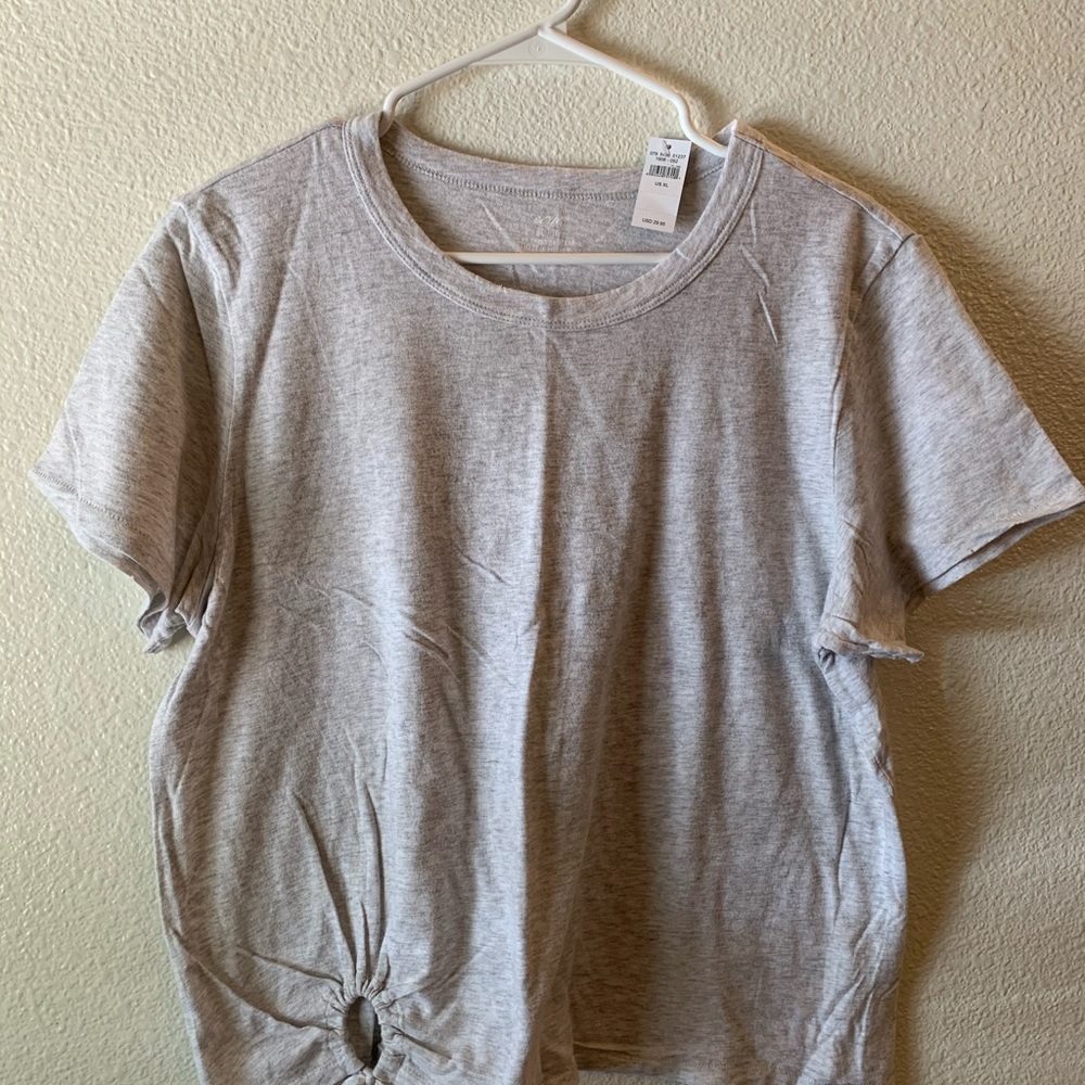 Aerie  new gray T shirt , Size L.  New with tags.